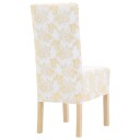 Stoltrekk stretch 6 stk hvit med gulldesign 8718475706052