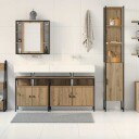  Baderomsskapsett med hylle 4 pcs artisan eik 33 x 33 x 185.5 cm