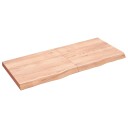 vidaXL Vegghylle lysebrun 140x60x6 cm behandlet heltre eik