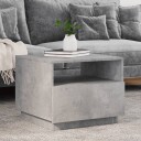  Salongbord med LED-lys betonggrå 50x49x40 cm 8721012465985