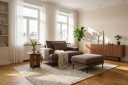 Menard Premium fotskammel i stoff   Brun
