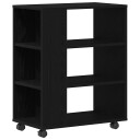  Rulleskap Svart Eik 60x35x75 cm Laget av Tre