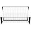  2-i-1 Fotballmål og stoppnett 202x104x120 cm stål