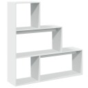 Romdeler bokhylle 3 etasjer hvit 123x29x123 cm konstruert tre