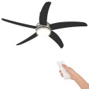 vidaXL Takvifte med lys og fjernkontroll Ø 130 cm Svart