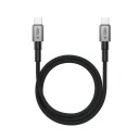 Tech-Protect Ultraboost DNA MagTwist USB-C PD-kabel 100W / 5A 200 cm Grå