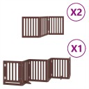Vidaxl Hundeport Sammenleggbar 12 Paneler Brun 600 cm Poppeltre