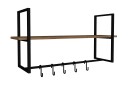 Vegghylle Ables 69x19 cm 2 Hyller   Brun
