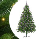  Juletre med 300 LED med stativ grønn 180 cm PE