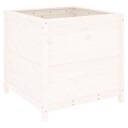 Hageplantekasse hvit 82,5x82,5x78 cm heltre furu