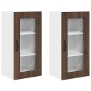  Kjøkkenskap 2 pcs Brun Eik 40 x 31 x 80 cm Konstruert tre