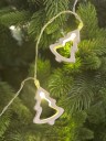 Lyslenke hvite juletre 10 lys led batteri