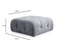 Yvara Sittepuff 100 cm   Grå