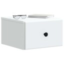  Vegghengt Nattbord 2 pcs Hvit 34,5 x 33 x 20 cm Konstruert tre
