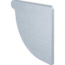 400MM RZ-ENDE NEDERST HØYRE 1/4 RUND zinc
