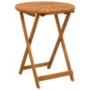 vidaXL Sammenleggbart hagebord Naturlig Ø60 x 75 cm Solid akasietre