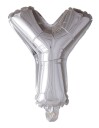 Folie ballong Sølv 41 cm -  Bokstaven Y