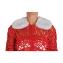Dolce & Gabbana Heklet strikket raffia cardigan Rød S