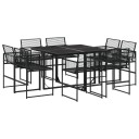  Hagespisegruppe 9 deler svart polyrotting 3295038