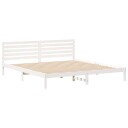  Sengestamme med hodegjerde Hvit 180 x 220 cm Heltre furu
