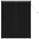 vidaXL Venetiansk persienne Svart 150 x 120 cm 25 mm PVC