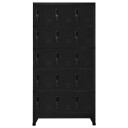 vidaXL Oppbevaringsskap svart 90x40x180 cm stål