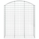 vidaXL Gabionkurv buet 150x50x160/180 cm galvanisert jern