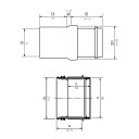 Pipelife Smartline Overgang PP 40x32mm