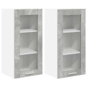  Hengende skap med lagring Riga 2 pcs Betonggrå 40 x 31 x 80 cm
