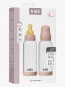 BIBS Medium Flow Glass Tåteflaske Latex 2-Pakk 240 ml Blush