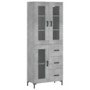 vidaXL Highboard betong grå 69,5x34x180 cm konstruert tre 8720845480196