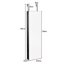 Smykkeskap veggspeil med LED belysning speilskap 120 x 35,5 x 10 cm sort/hvit svart