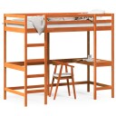 vidaXL Køyeseng voksbrun 90x190 cm heltre furu 8721012429857