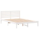  Sengestamme med hodegjerde Hvit 140 x 220 cm Heltre furu