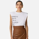 Elisabetta Franchi Dame Topper Hvit 2XL,