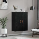  Veggskap Svart 69.5 x 34 x 90 cm Konstruert tre