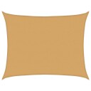  Solseil 160 g/m² rektangulær sand 6x8 m HDPE