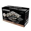 15 delers marmor kokekarsett non stick induksjonssikker