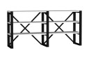 Bokhylle Bodrumas 133x32 cm 6 Hyller   Hvit / Svart