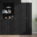  Hylle svart 40x42,5x185 cm konstruert tre