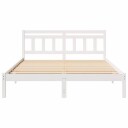  Sengestamme med hodegjerde Hvit 160 x 200 cm Heltre furu