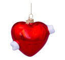 Vondels Glassornament Love hjerte rød H8,5 cm