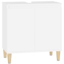 vidaXL Servantskap hvit 58x33x60 cm konstruert tre