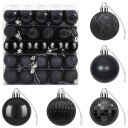 vidaXL Juleballsett 100 stk. Svart 4 cm Polystyren