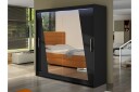 Rilievo Garderobeskap Med Speil 180x215 cm - Svart