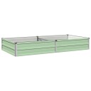 vidaXL Hevet Hagebed Pastellgrønn 160 x 80 x 24 cm kaldvalset stål