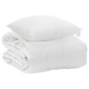 vidaXL Helårs Duvet med pute 2 stk. Hvit Mikrofiber
