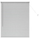  Vindu Persienne med gardiner Manual sølv Aluminium