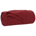 vidaXL Kastepledd 24 pcs Bordeaux Rød 200 x 150 cm Fleece