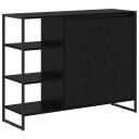  Sideskap Svart Eik 96.5 x 30 x 75 cm Konstruert tre